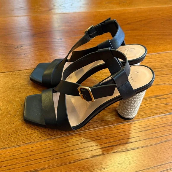 J.Crew Rounded Rope Heels Sandals In Leather - Picture 3 of 7